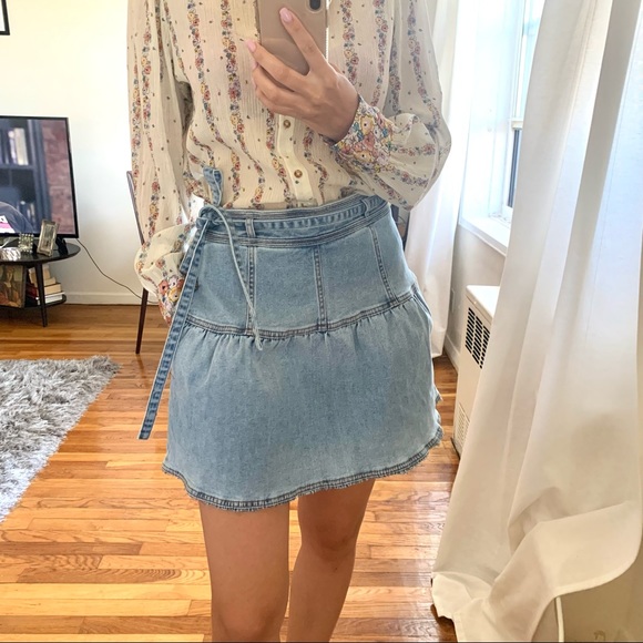 Ulla Johnson Denim Skirt Size 6 Blue C5 